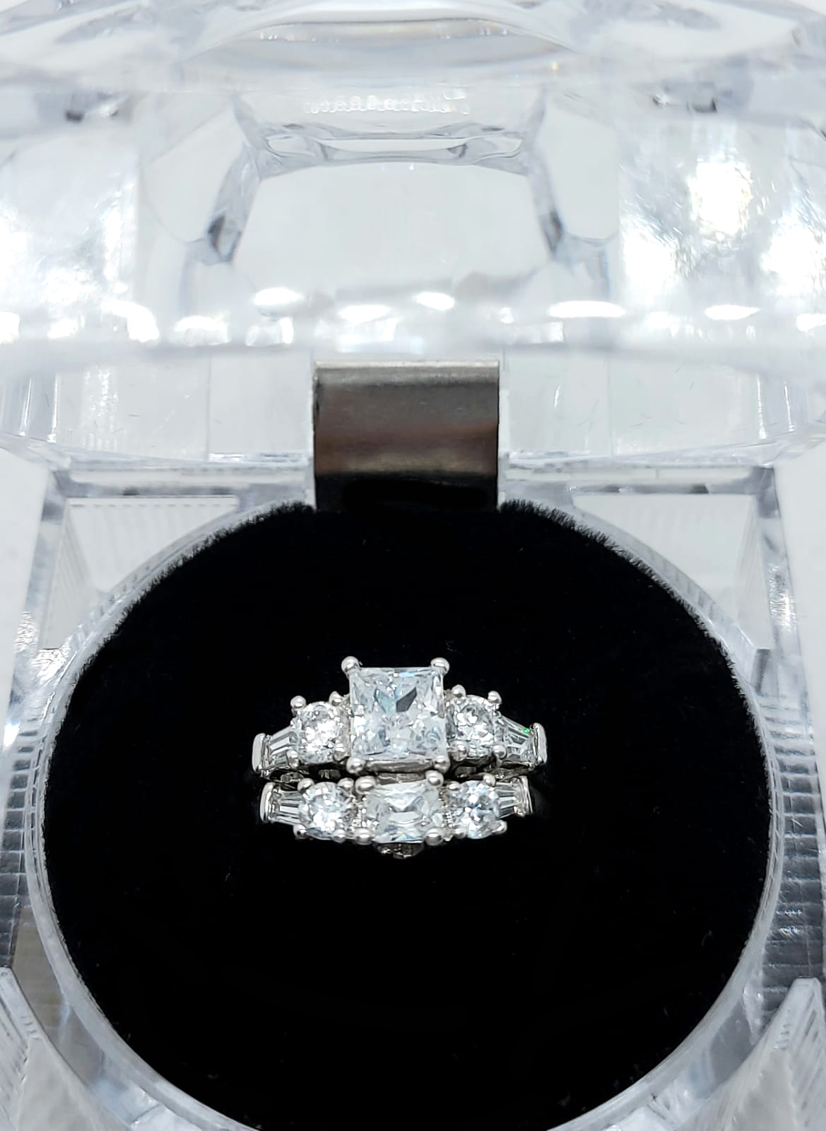 2PC Silver Wedding Ring
